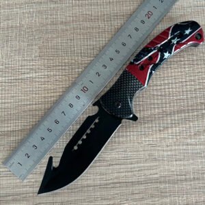 wholesale 5" Hunter's Helper Pocket Knife - Confederate Flag