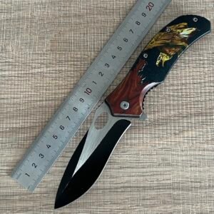 wholesale China Made Wildlife Linerlock Wolf Folding Knife