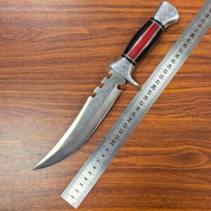 Wholesale fixed-blade tactical knives, equipped with black nylon sheaths, suitable for camping, survival, cutting, bones, and as gifts for collection.